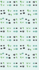 Stylized floral and leaf motifs pattern © felix