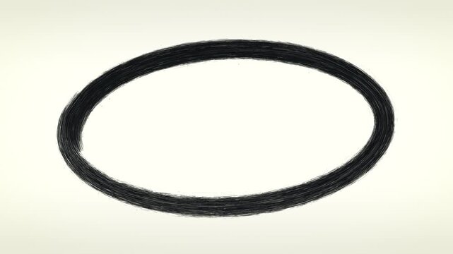 Bold black brush circle forms on a warm off-white background, delivering a clean handmade highlight effect for advertising, explainer videos, branding, and presentations.