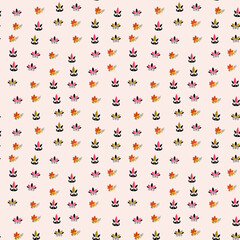 Seamless pattern of stylized floral motifs © Abraham