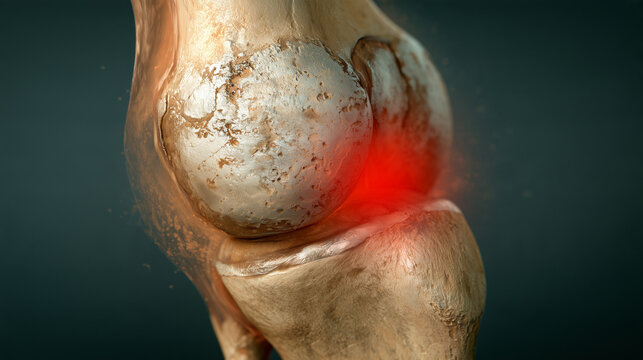 Joint wear and inflammation in knees related to arthritis conditions