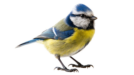 Eurasian blue tit bird with vibrant yellow breast and blue crown feathers © Rowan