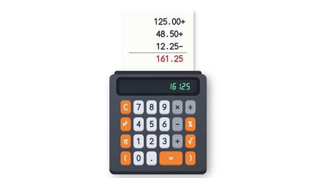 Printing calculator with paper receipt