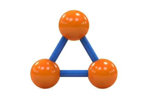 3d molecular model of boron trifluoride structure