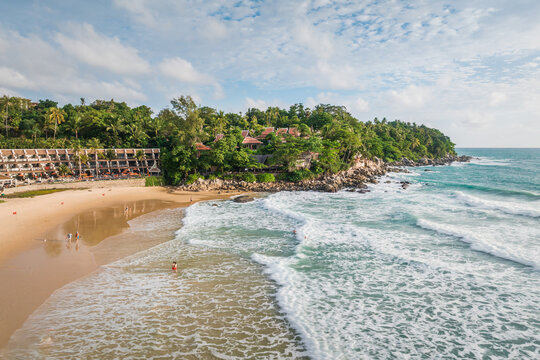 Seaside scenery of Karon Beach at sunset, Phuket, Thailand