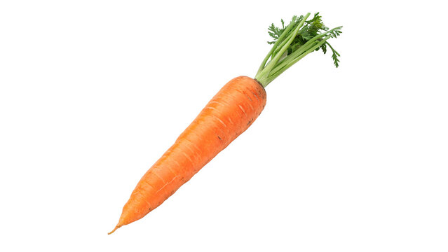 Whole fresh orange carrot raw organic vegetable root crop isolated on transparent background png