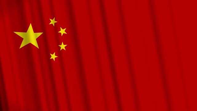 National China Waving Flag Animation Background 4k Footage
