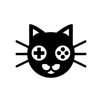 Minimalist  Cat Gamer Logo