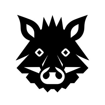 wild boar head vector logo