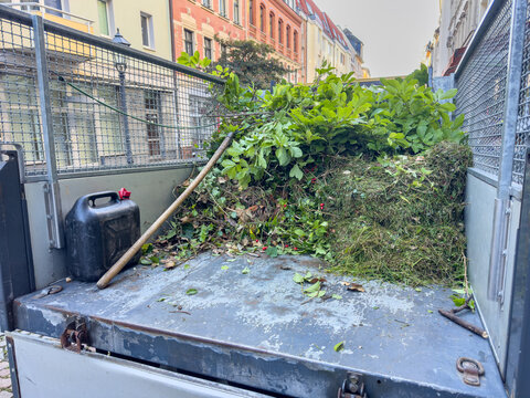 Car with Garden Waste After Autumn Pruning