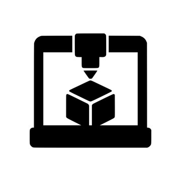 3D Printing Machine Icon Vector Illustration