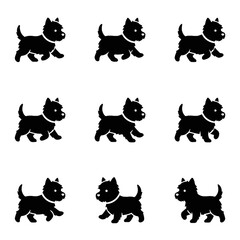 Obraz premium Cute West Highland White Terrier Vector Illustration, Adorable Westie Dog Graphic Icon Isolated on White Background for Pet Lovers and Animal Themed Design Projects
