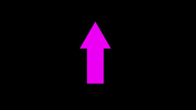 Up direction animated arrow .Animation of sweep arrow icon, upward and transparent white swipe up pointing arrow icon.