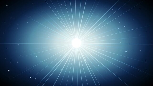 supernova starburst ray light glow illuminating dark blue cosmic space background for sci-fi design