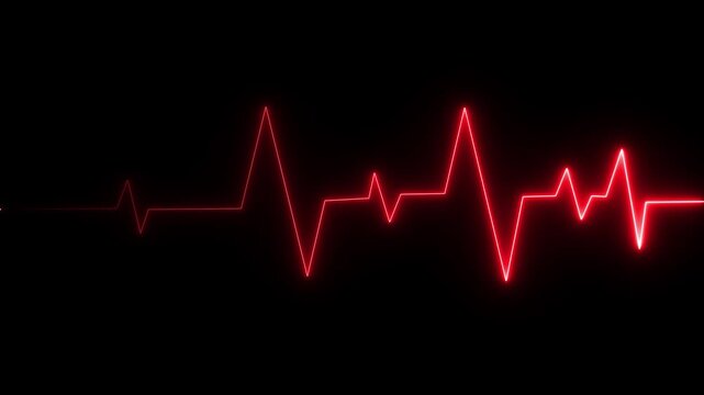 Electric Pulse: A vibrant blue heartbeat pulsates on a dark background, symbolizing life, energy, and the rhythm of the human body.