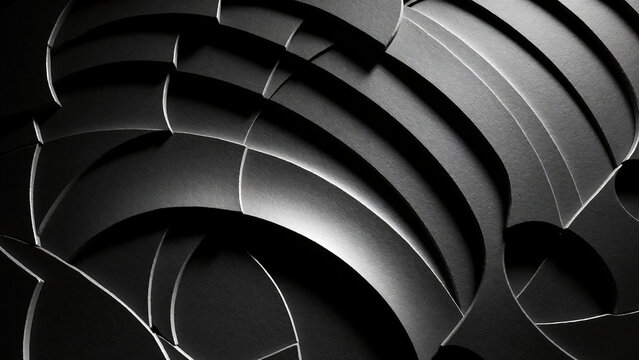 Abstract polymer layered arch backdrop