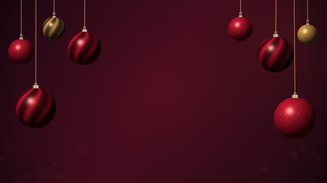 Ruby Ornaments festive christmas holiday looping background animation