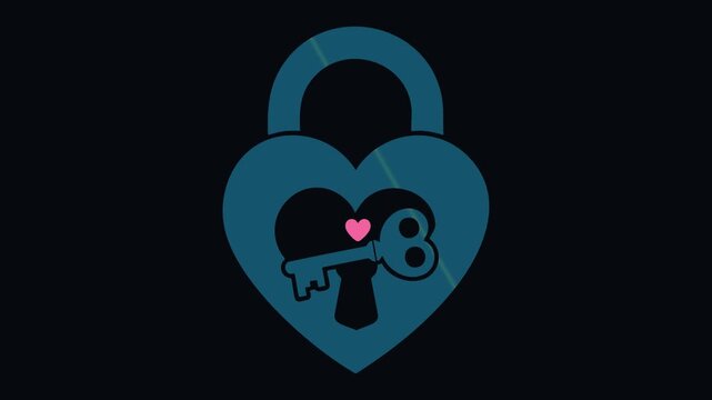 Heart Lock with Key Symbolizing Love