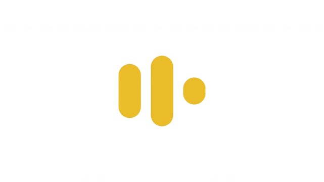 Music Sound Waves Preloader 2d Animation with Alpha Matte