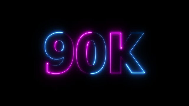 90k vibrant neon line animation streaming with energetic glowing streaks across a textured black background producing smooth radiant highlights.