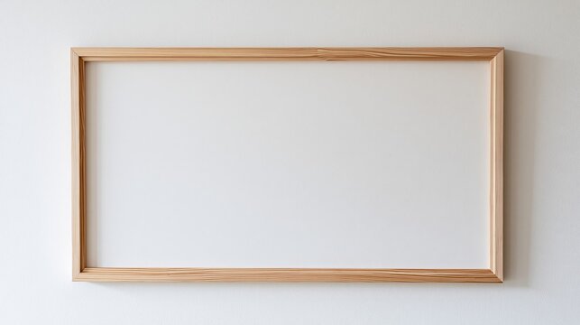 The Wooden Frame on White Wall Emphasizing Minimalist Interior Decor