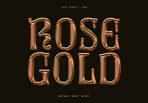 Rose Gold Text Effect