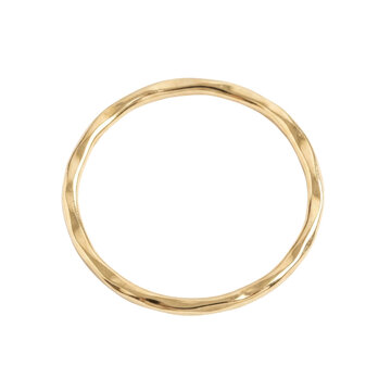 Gold braided rope ring isolated on plain background isolated on transparent background