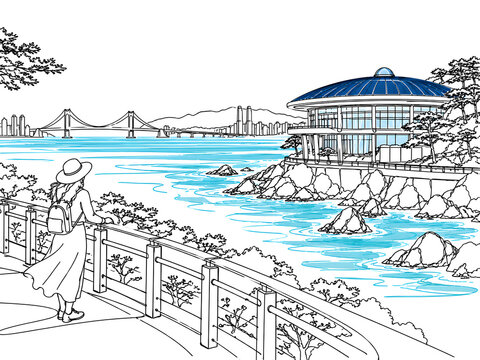 Nurimaru APEC House on Dongbaekseom Island in Busan with Coastal Traveler