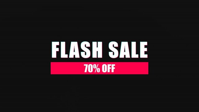 Flash Sale Glitch Scale Discount Reveal