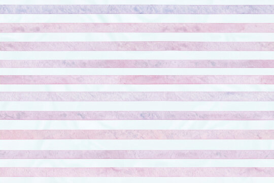 Watercolor stripe seamless pattern. Watercolour hand drawn striped texture on white background.