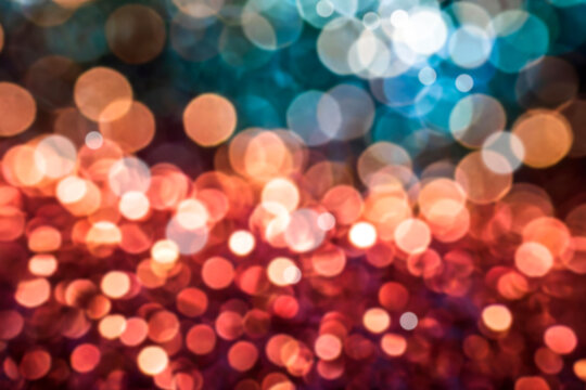 Defocused abstract lights glitter sparkleblurred background. Bokeh background.