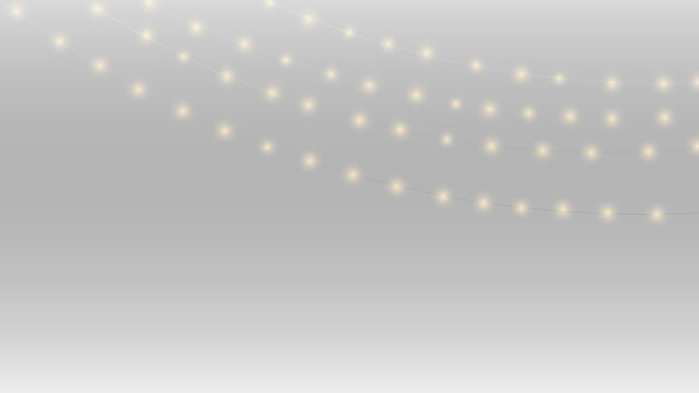 PNG glowing LED string garland bulbs for holiday decoration elegant decoration winter
