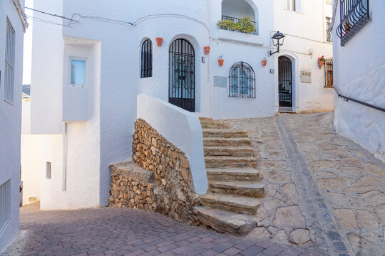 Narrow Street in Moj&aacute;car Village, Andalusia, Spain