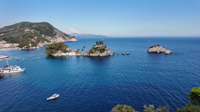 Amazing Summer view of Town of Parga, Epirus, Greece