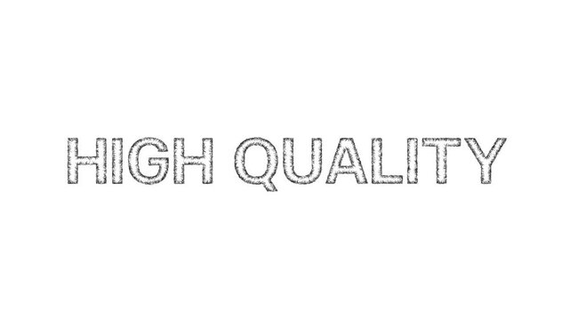HIGH QUALITY - sketch typography writing - progressive reveal on white background