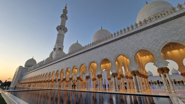 Sheikh Zayed Grand Mosque in Abu Dhabi United Arab Emirates