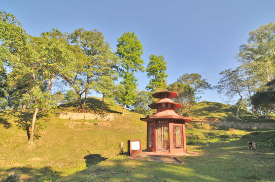 Mausoleum called maidam of Ahom royals buried in Charaideo or Che-Rai-Doi close to Sibsagar city  Assam, India