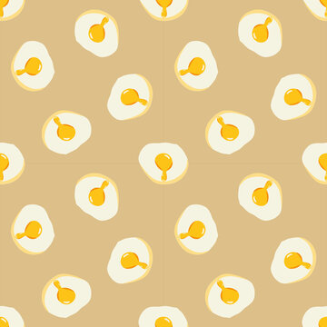 seamless pattern with yellow and white eggs