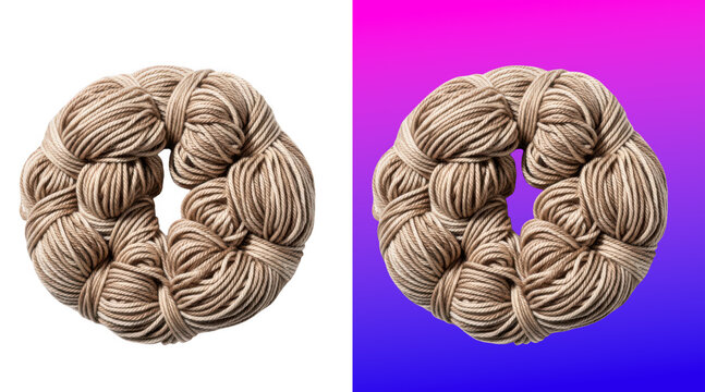 Intricate knotted rope sphere craft detail