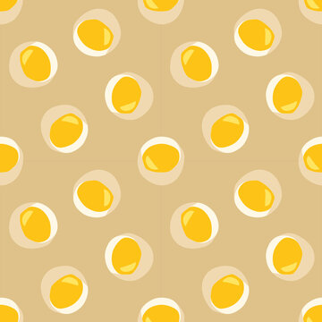 seamless pattern with yellow and white eggs