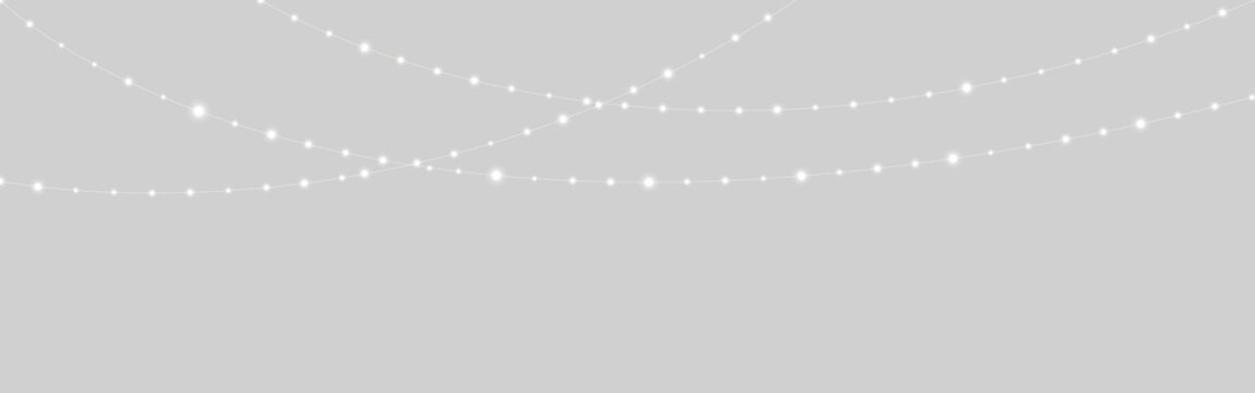 PNG glowing LED string garland bulbs for holiday decoration elegant decoration winter