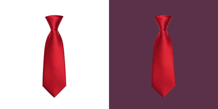Classic bright red necktie for formal business wear and professional style clothing transparent png