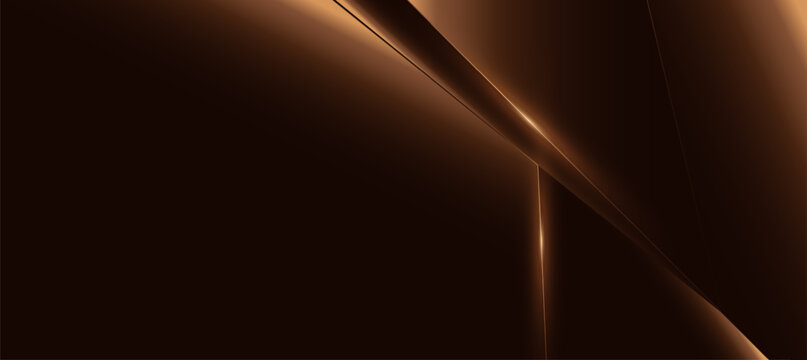 Luxury abstract bronze background with golden geometric lines