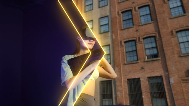 Premium Transitions Neon Wipes Arrow Right &ndash; Glowing Neon Transitions, Colorful Light Wipes, Electric Reveals and Vibrant Futuristic Effects for Professional Video Editing and Motion Graphics