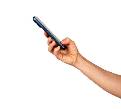 Female hand using smartphone for mobile payment or scanning QR code