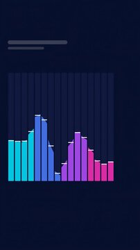Vertical 9:16 animated fluid sim bars sloshing over in blue and cyan on a dark background. Seamless looping 4K motion graphics in portrait format for reels, shorts, stories and music videos, with free