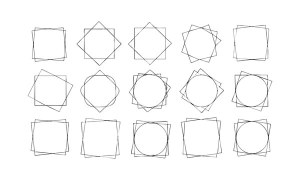 Geometric Overlapping Frame and Border Collection.