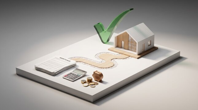 Successful mortgage loan approval process illustrating financial planning and savings strategies for achieving homeownership and securing real estate property investments.