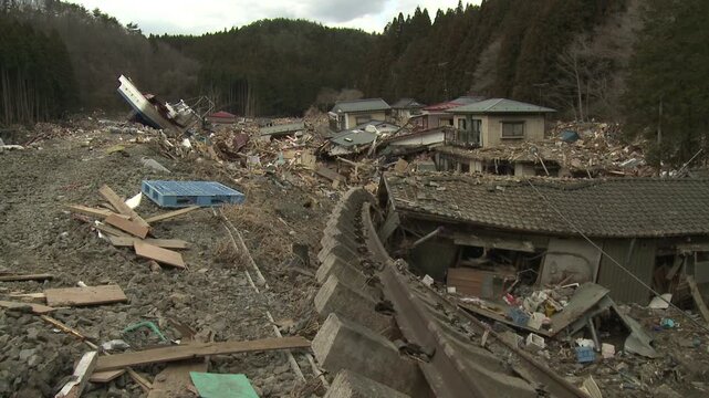Destroyed Railway Tracks In Aftermath Of Tsunami In Japan