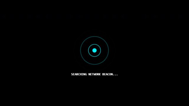 Digital interface searching and locking network beacon signal