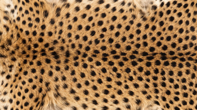 Cheetah fur texture background, natural leopard print pattern, exotic animal skin close-up for fashion design